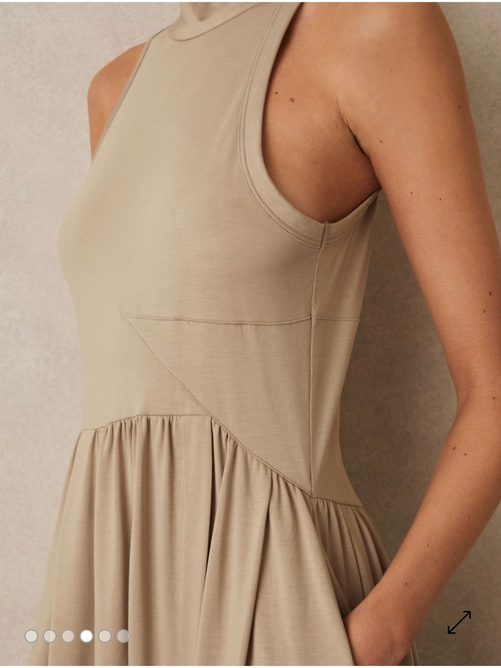 Reiss Blake jersey midi dress - Picture 4 of 9